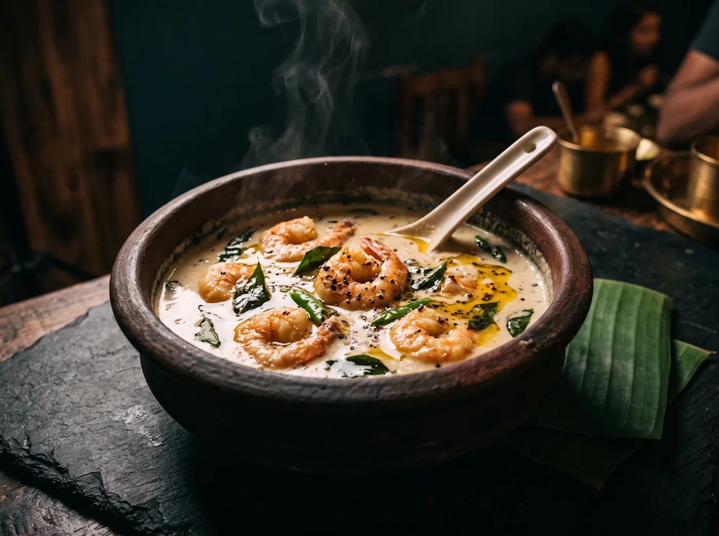 Fort Kochi paal konju coconut prawn curry